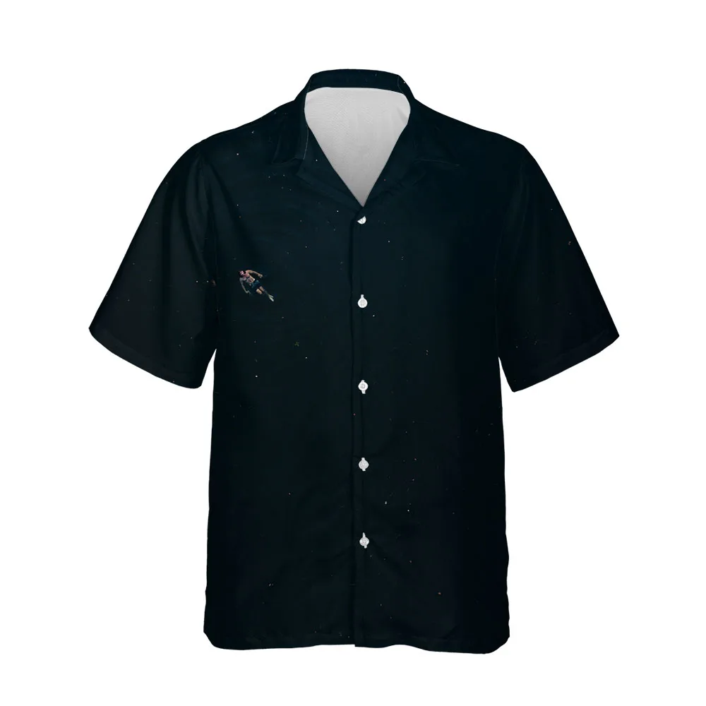 Jumeast New 3D Summer Hawaiian Men's Black Short Sleeve Shirt Clothing Oversized Loose Fashion Blouse Breathable Man Clothes