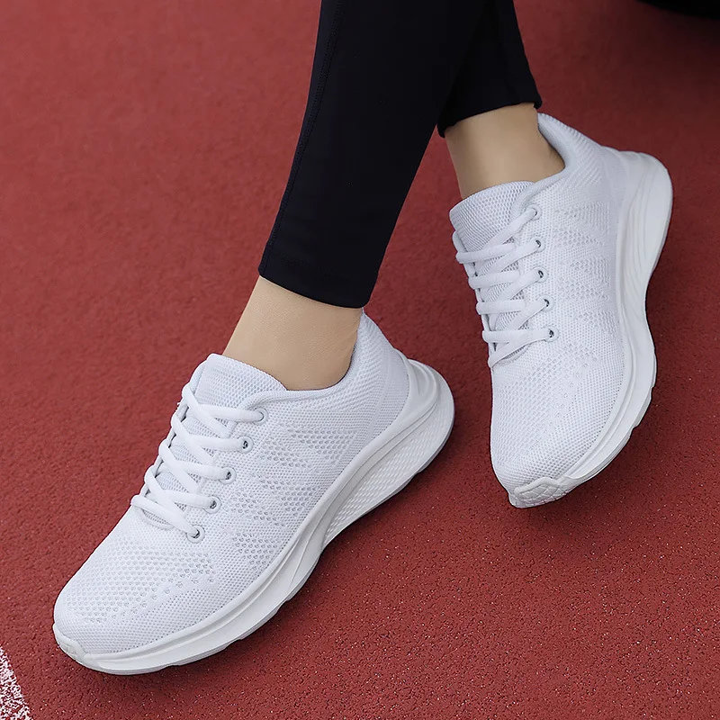 

Women sneaker breathable mesh outdoor sports shoes lightweight casual lace up running shoes women plus size zapatillas mujer
