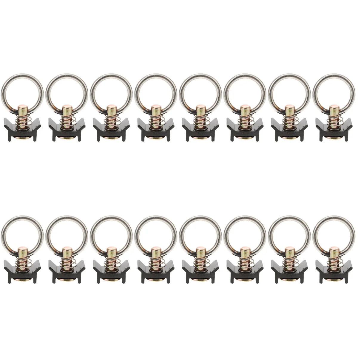 

16 Pcs Appendix Track Accessories Stainless Steel Studs Round Ring Rails Fitting