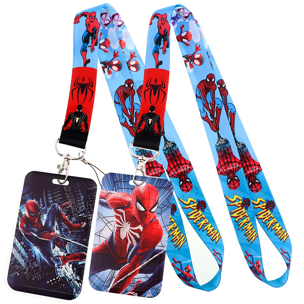 

Spider-Man Neck Strap Lanyard for Keys Keychain Badge Holder ID Credit Card Pass Hang Rope Lariat Mobile Phone Charm Accessories