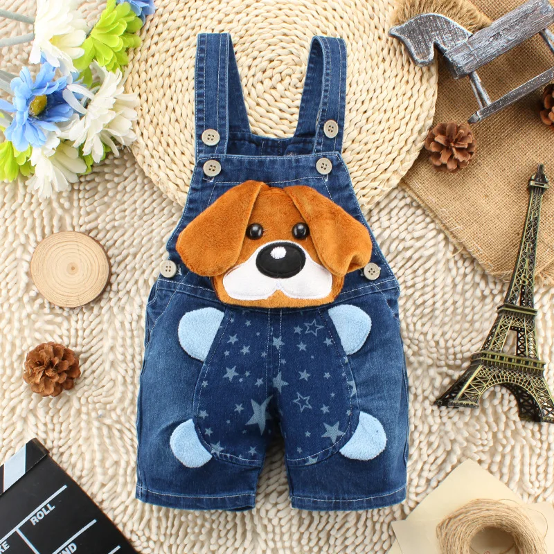 

IENENS Kids Baby Boys Clothes Pants Denim Shorts Jeans Overalls Toddler Infant Girls Jumper Playsuit Clothing Short Trousers