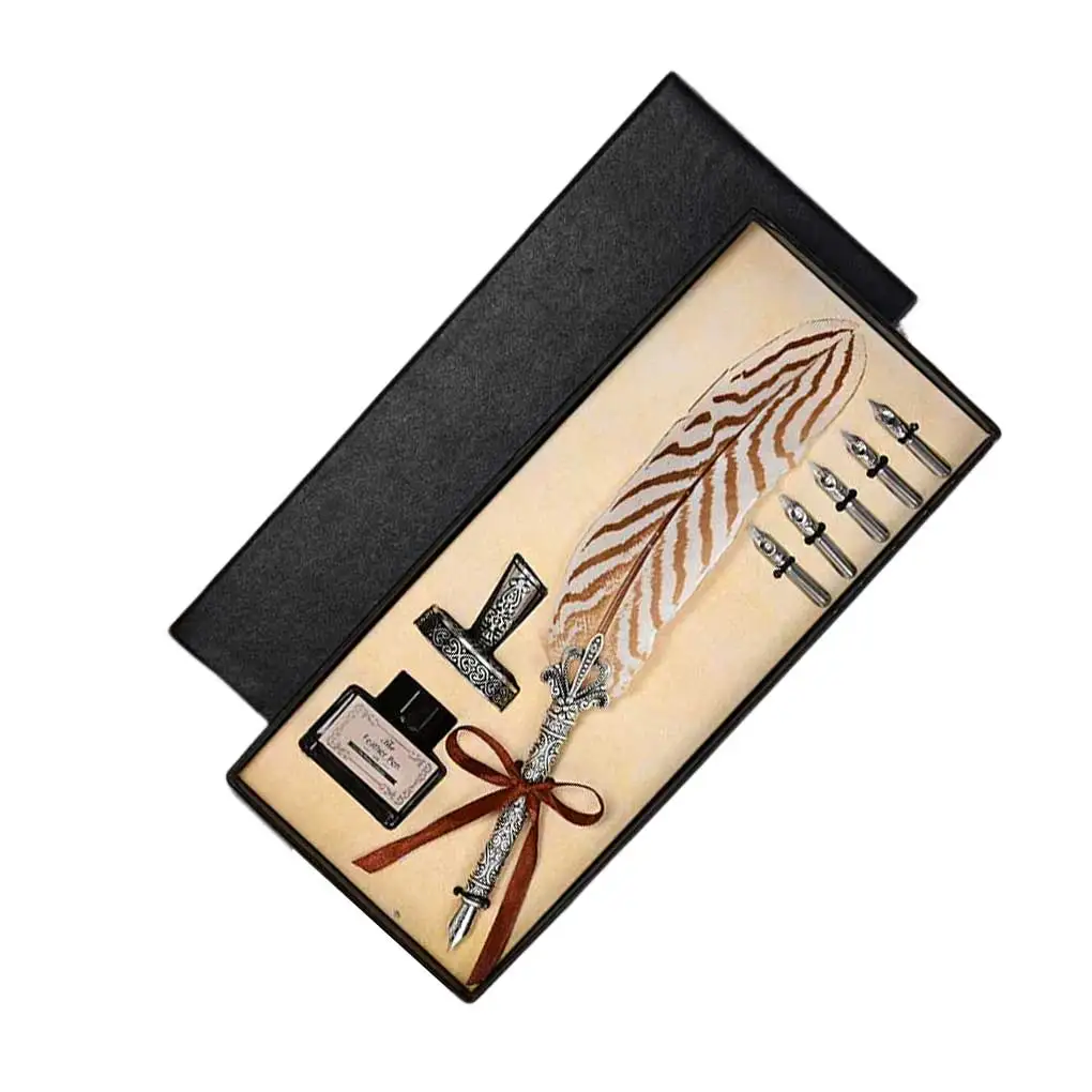 

Retro Dip Pen Writing Ink Set Steel Fountain Pens Birthday Business Year