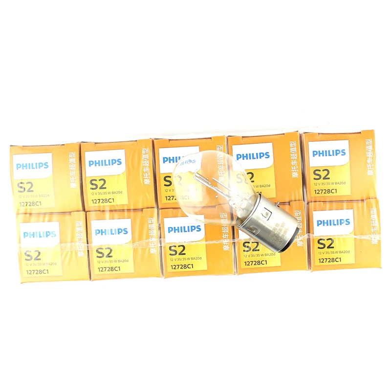 Philips Vision S2 12 В 35/35 Вт BA20d +30% яркий двигатель оригинальный свет мотоциклетная