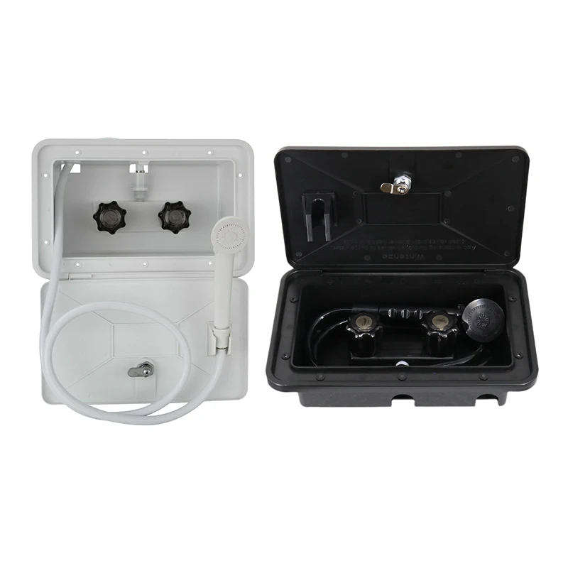 

RV Exterior Shower Box Kit Caravan High Pressure Shower Head for Trailer Boat Camper Motorhome Accessories