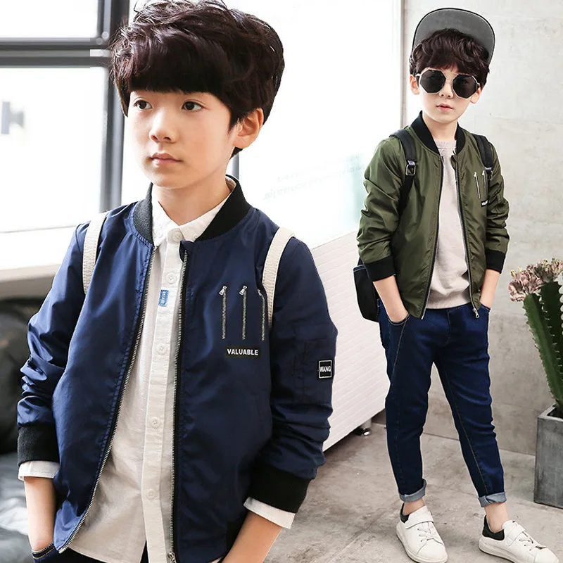 

Spring Autumn Baby Boy Coat Bomber Jacket Windbreaker Children Outerwear Clothing Casual Kids s Boys Clothes Winter