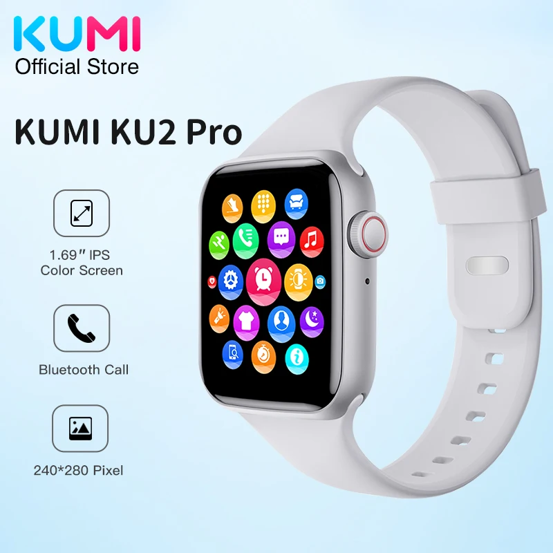 

New in KUMI KU2 Pro Smart Watch 1.69 inch smartwatch Bluetooth Call Sport Heart Rate Tracker Blood Pressure Monitor IP67 Waterpr