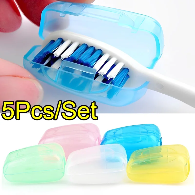 

5Pcs/set Toothbrush Headgear Colorful Portable Tooth brush Cover Tooth Brush Head Cleaner Protector For Travel Hiking Camping