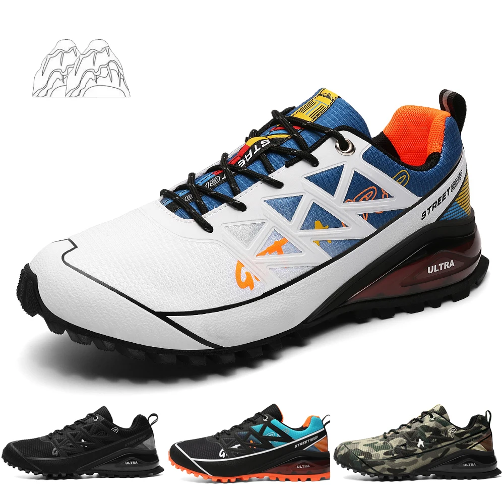 

Мужская походная обувь с низким верхом, обувь для альпинизма и пересеченной местности, уличные кроссовки на толстой подошве, износостойкие ...