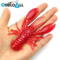 onetoall 10pcs 9 cm 12 g craws shrimp odor soft fishing lure jigging wobbler crawfish artificial lobster silicone bass worm bait