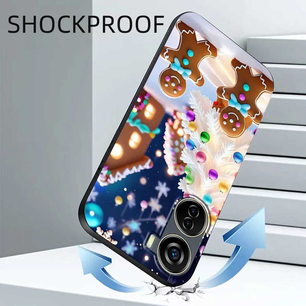 Black Tpu Case For TCL phone 20 20L 10 lite 10L PLUS PRO 20E 20R 20SE 20XE 205 20B 20Y Romantic Christmas