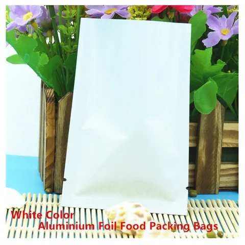 12x18 см 200 шт. белые алюминиевые фольгированные пакеты/открытые сверху алюминиевые пластиковые пищевые упаковочные пакеты с теплоизоляцией