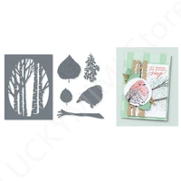 bird tree cutting die and clear stamps for handmade paper card decoration embossing seal craft diy scrapbooking 2022 new arrival