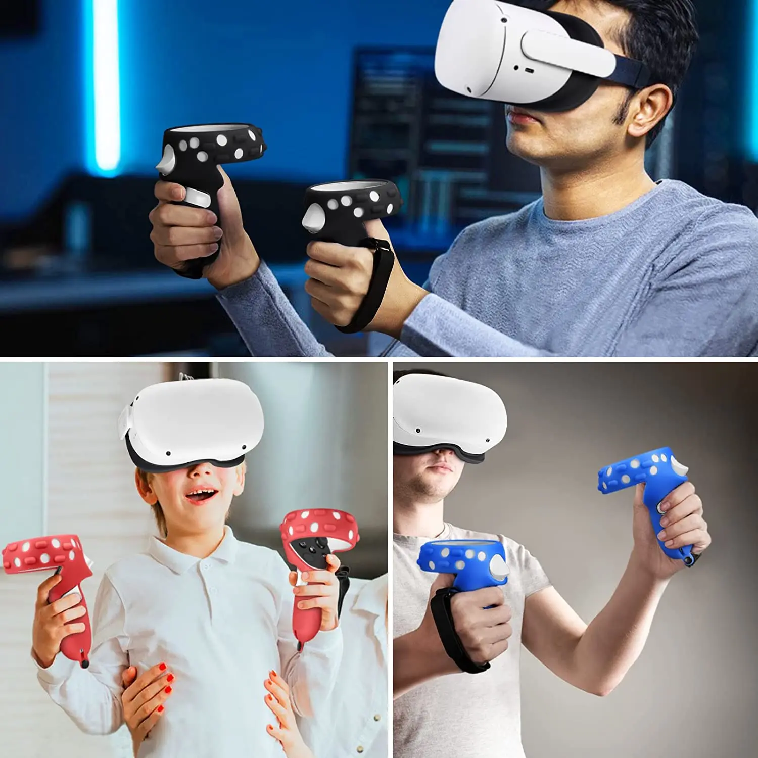 Protection Cover For Oculus Quest 2 VR Touch Controller Anti-fall Silicone Handle Grip Skin For Meta Oculus Quest 2 Accessories images - 6