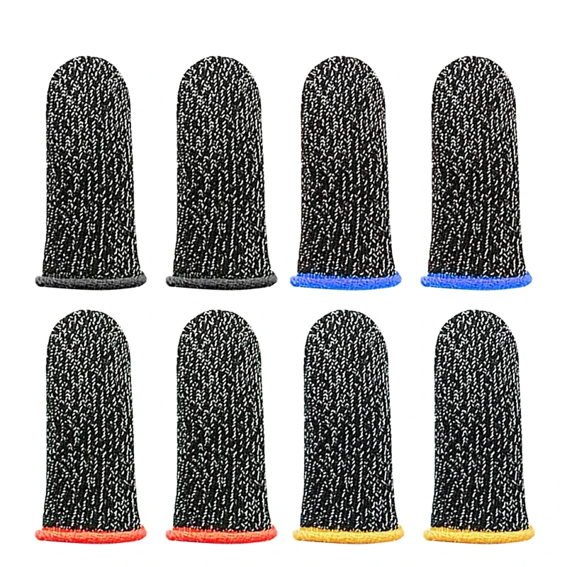 

Mobile Gaming Finger Sleeves Game Fingertip Cover Anti-Sweat Breathable Seamless Thumb Finger Cots for LOL PUBG Rule of Survival
