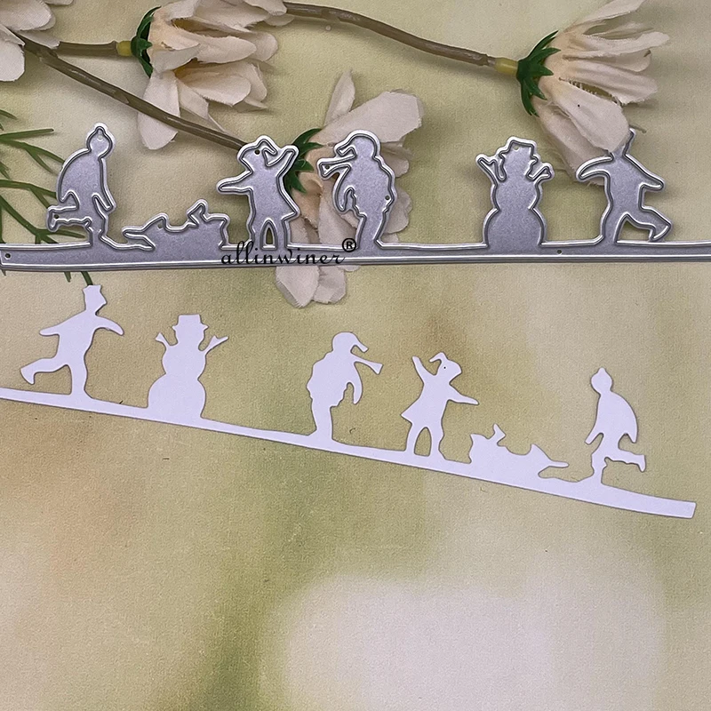 

Новые детские снежные края DIY ремесло металлическая резка штамп Скрапбукинг рельефные фотообои Шаблон трафарет штампы