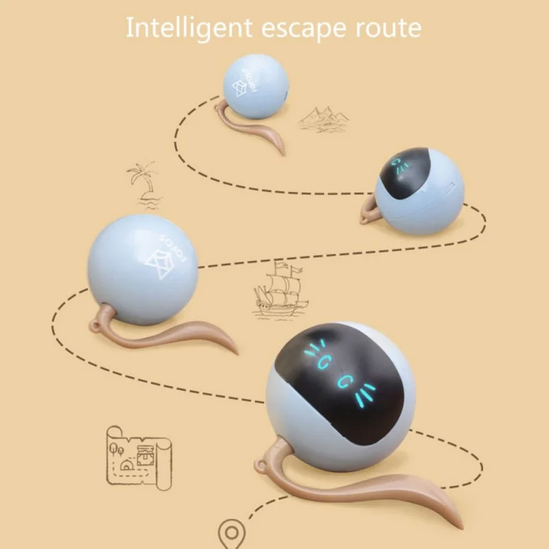 

Smart Cat Toys Ball Auto Rolling Ball Interactive for Kitty Training Supplies USB Rechargeable Self Rotating Pet Playing Toy