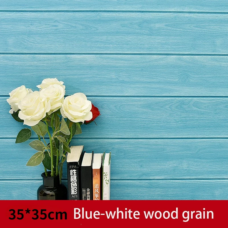 

3D Wood Grain Self-adhesive Wallpaper Soft Package Children's Anti-collision Wall Stickers Living Room Bedroom Home Decoration