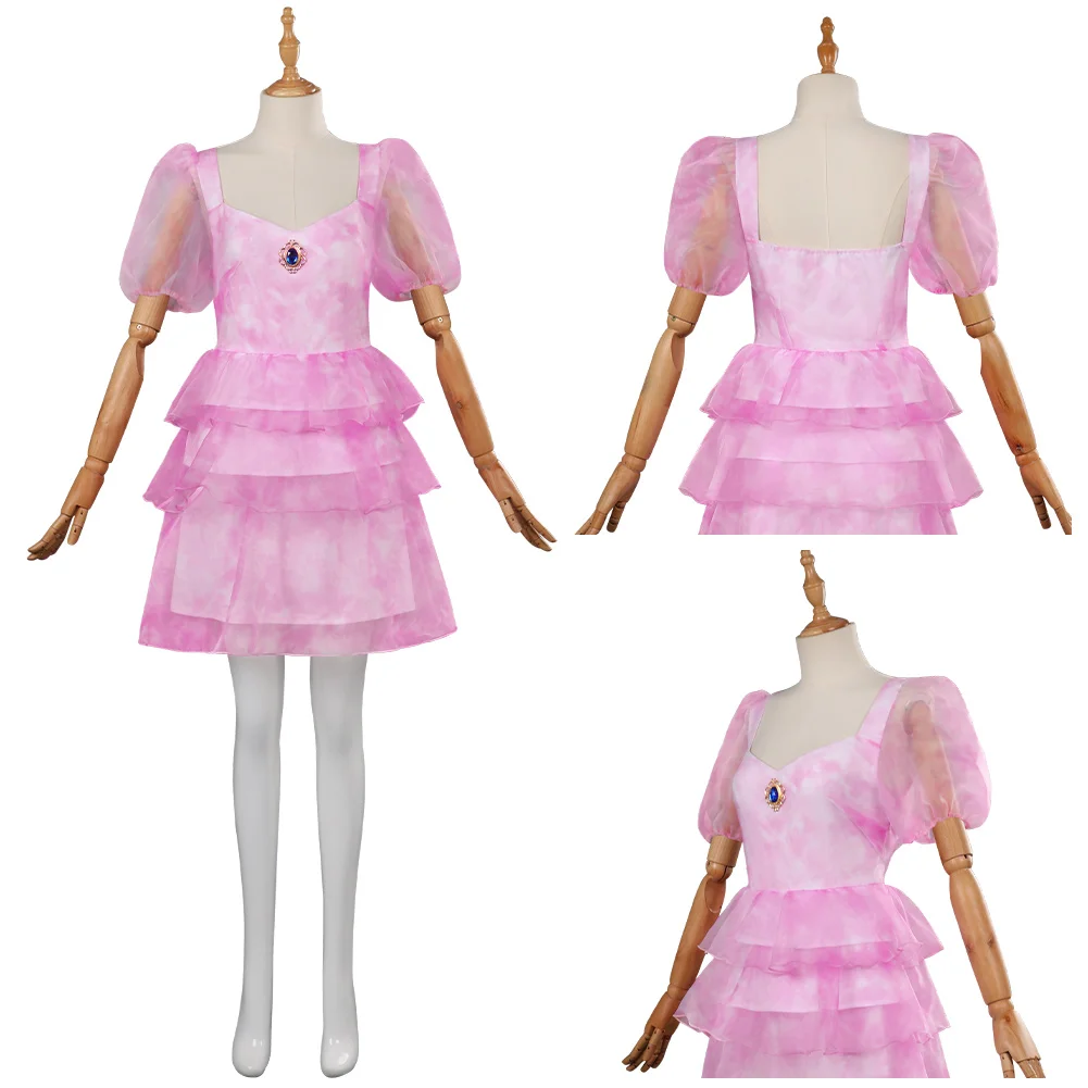

Princess Cos Peach Cosplay Anime Costume Dress Jumpsuit Fantasia Women Girls Halloween Carnival Party Roleplay Disguise Clothes
