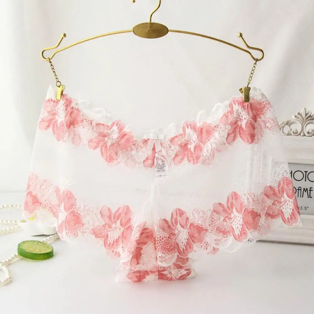 

Women Underwear Super Soft Wear-Resistant Cotton See-through Style Women Panties Solid Briefs for Lady