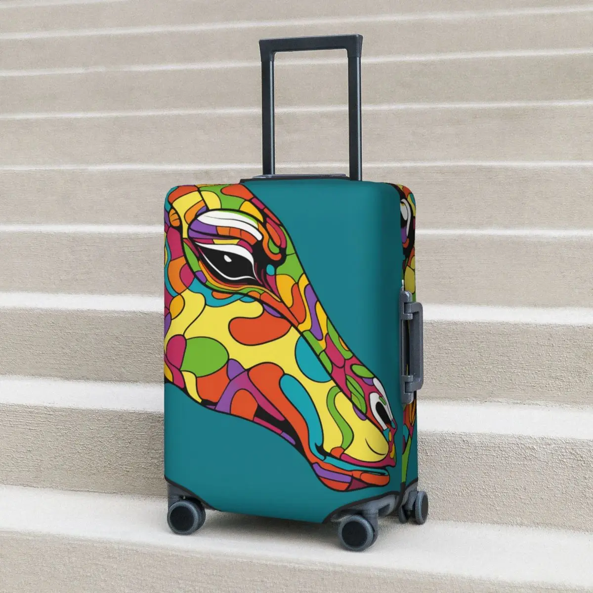 

Giraffe Suitcase Cover Character Comic Cruise Trip Protection Holiday Elastic Luggage Supplies