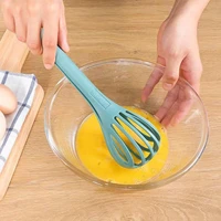 1pcs multifunctional egg beater nylon food tongs manual egg whisk pasta spaghetti spoon kitchen gadget mixer creative salad tool