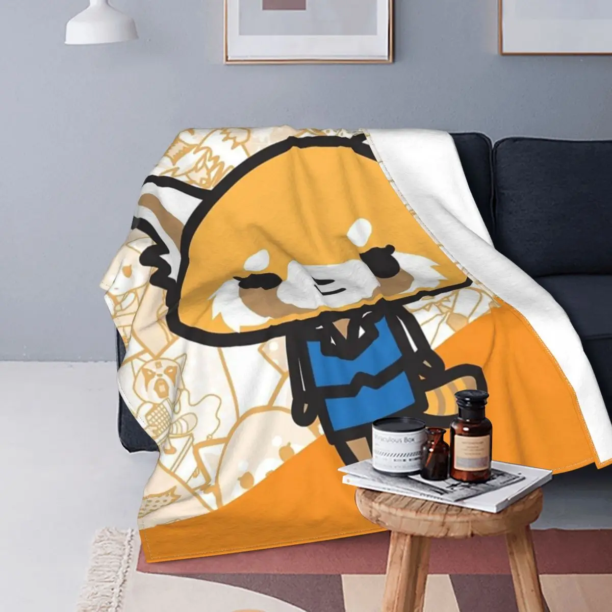 

Бархатное одеяло Aggretsuko, милый агрессивный чехол в ретсуко для караоке, супермягкое покрывало для автомобиля, дивана, кровати, коврик