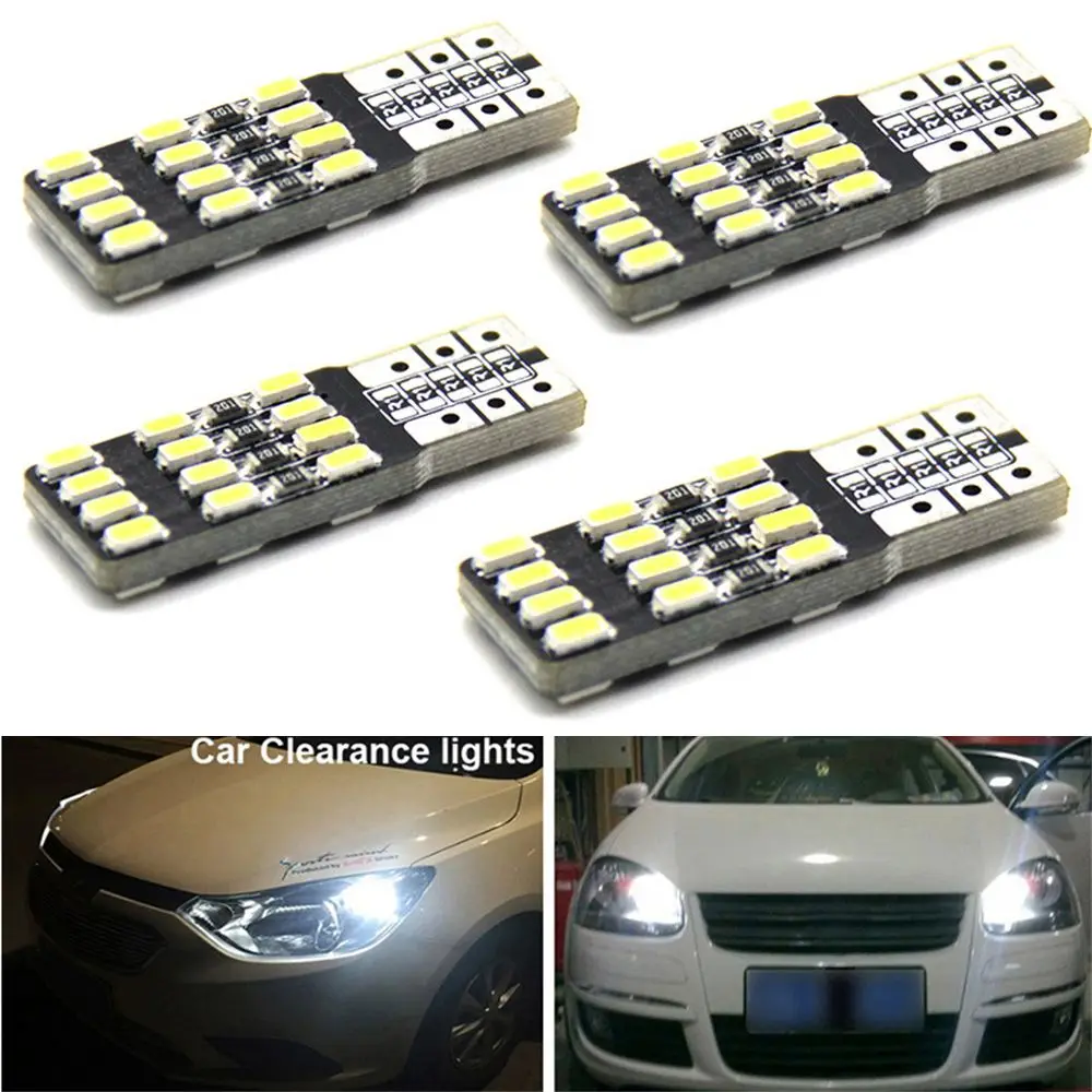 

4 шт., светодиодные лампы T10 W5W 3014 24SMD