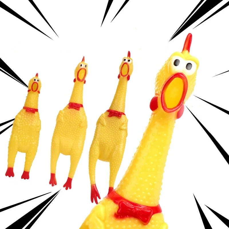 

Squeeze Screaming Chicken Dog Toys Squeaky Dog Sound Toy for Small Dogs Bite Resistant Toys Pet Accessories Vent Toy Puppy Pets