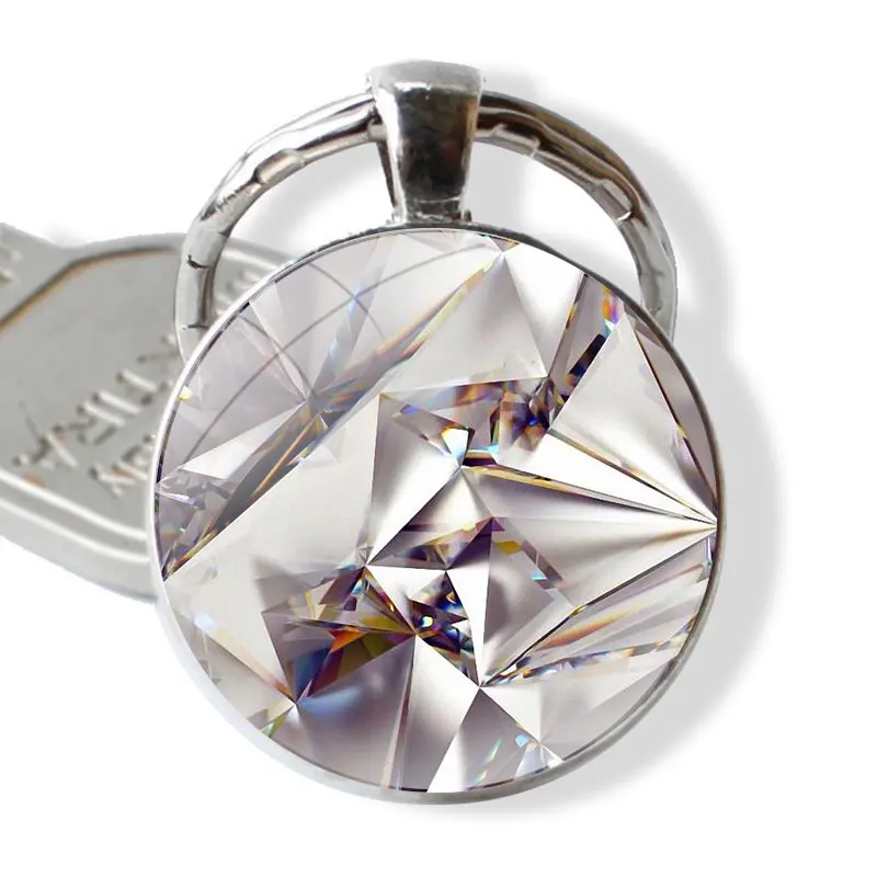 25 мм стеклянный брелок Cabohcon ювелирное изделие подарок геометрическое золото