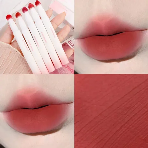 Бархатный матовый блеск для губ, 5 цветов, сексуальная долговечная антипригарная чашка, нюдовая красная жидкая помада, крем для женщин, корейский стиль