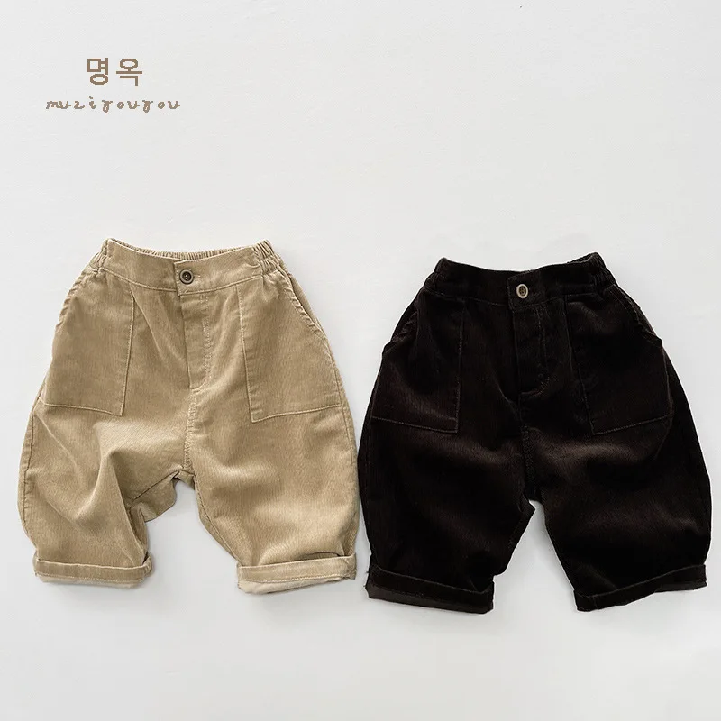 

Children's trousers Casual pants boys' corduroy sweatpants girls' slacks