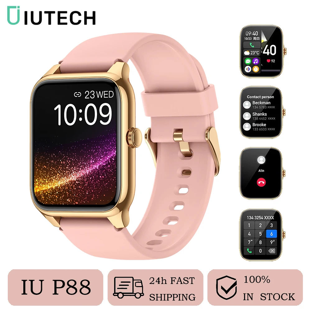 Умные часы IUTECH P88 2024 с сенсорным экраном AMOLED 1 78 дюйма цвета в ассортименте