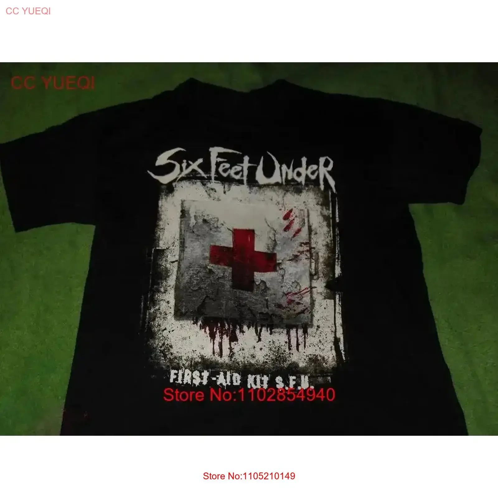 Фото Футболка SIX FEET UNDER, хлопковая черная футболка от S до 3XL NB1628, винтажная стираная универсальная уличная одежда, удобная повседневная одежда №1