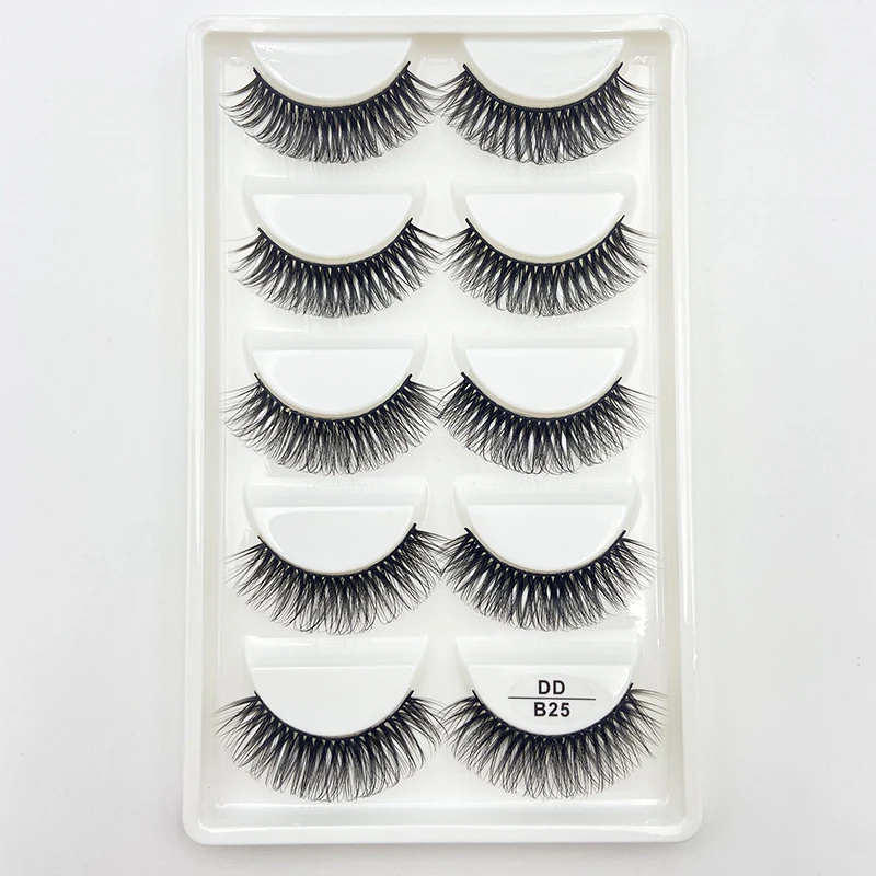 5 пар/лоток Россия DD Curl Eyelashes специальный деформирующийся рядом с увеличением
