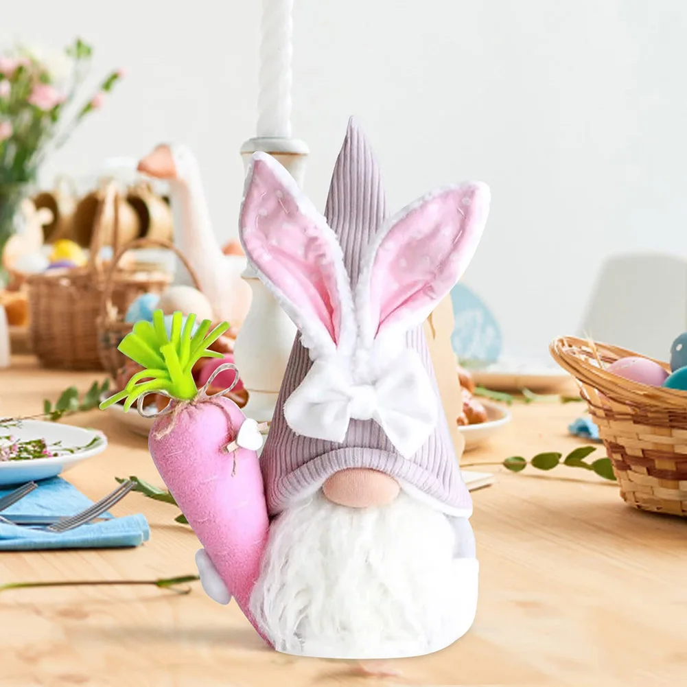 

Easter Gnome Plush Toys Doll Ornaments Bunny Rabbit Faceless Doll Party Decor Kids Gifts Handmade Home Decoration