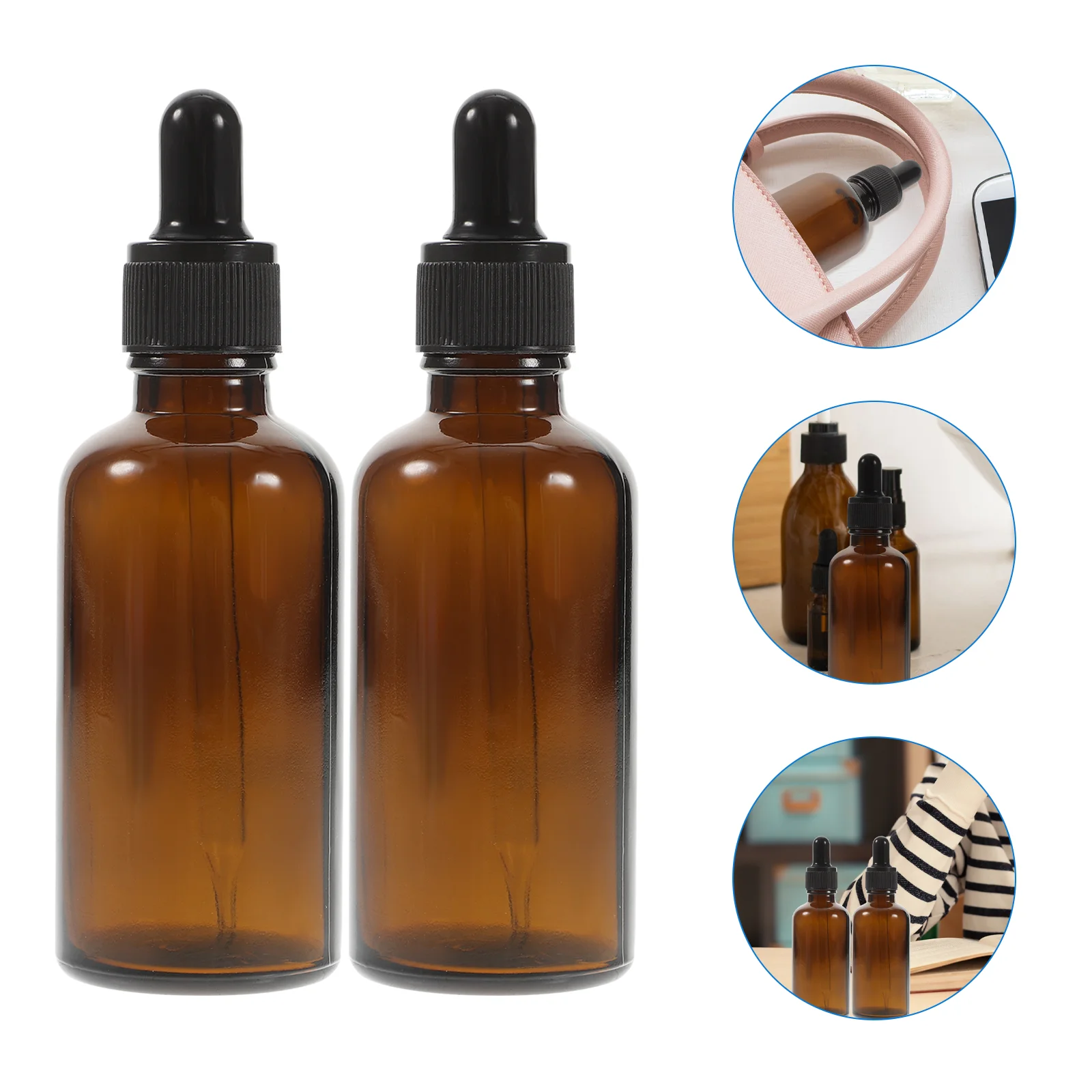 

12pcs Essential Oil Dropper Bottles Dispenser Bottles Glass Vials with Funnels(50ml)