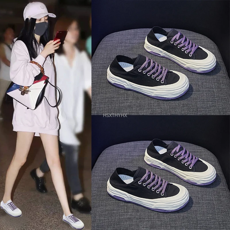 

Women Shoes 2022 New Fashion Flats Sneakers Ladies Sports Shoes Comfy Female Trendy Platform Color Shoes Women Sneakers