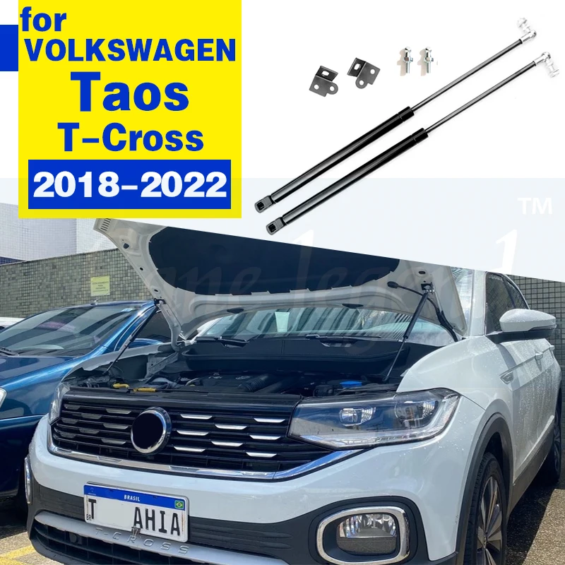 For VW Volkswagen Taos T-Cross Tcross 2018 2019 2021 2022 Car Bonnet Hood Engine Cover Lifting Support Hydraulic Rod Strut Bars