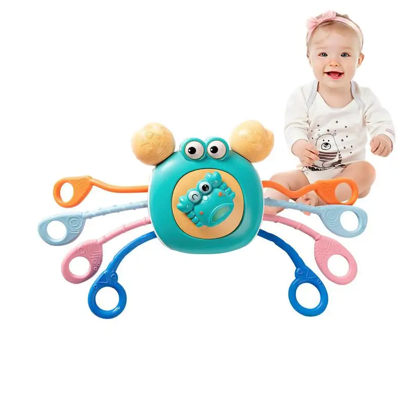 

Montessori Educational Stretching Toys Cute Cartoon Crab Rope Pull String Activity Toy Infants Toddlers Early Education Toys