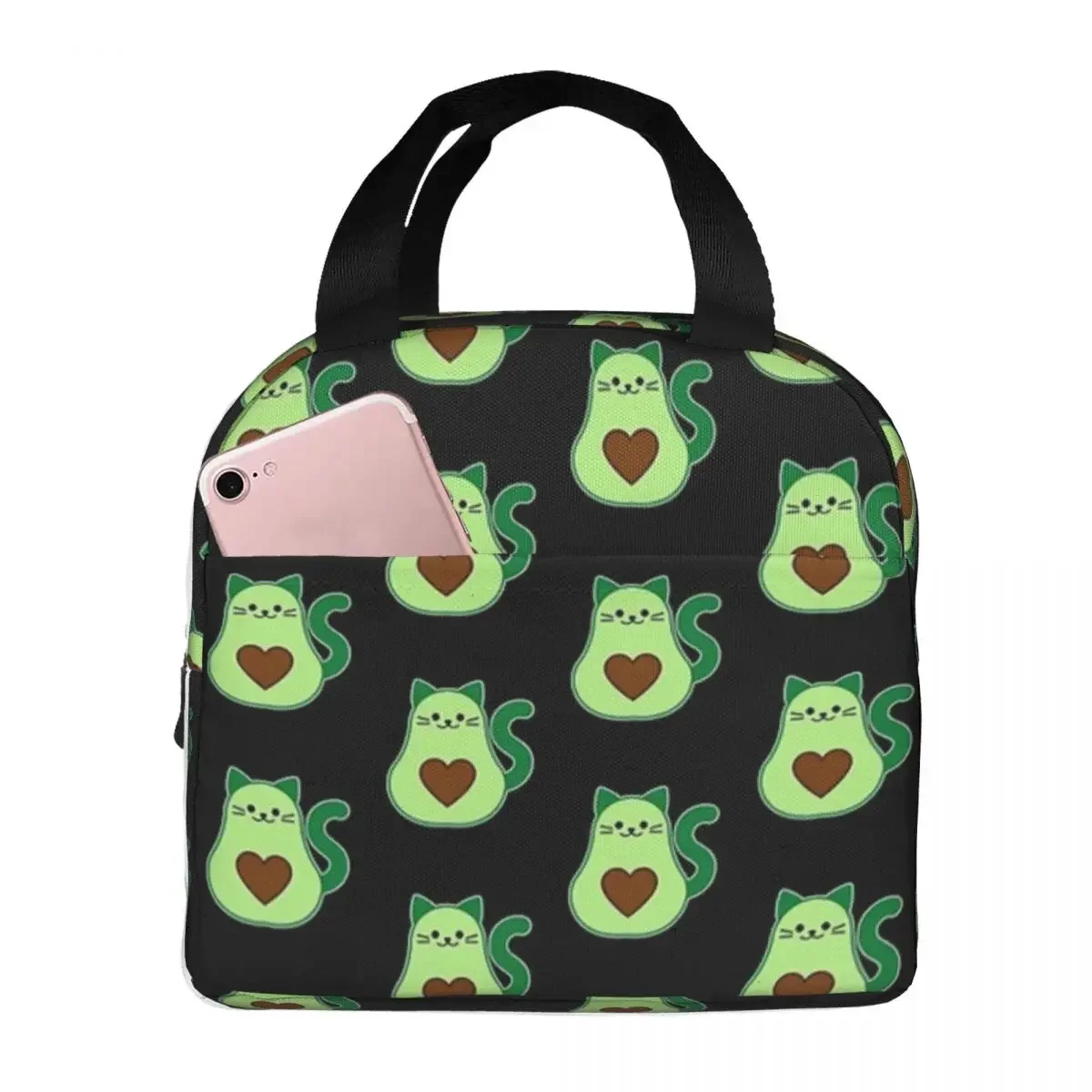 Авокадо Кот - Сумки для обеда Avogato Изолированная коробка бенто Портативная сумка