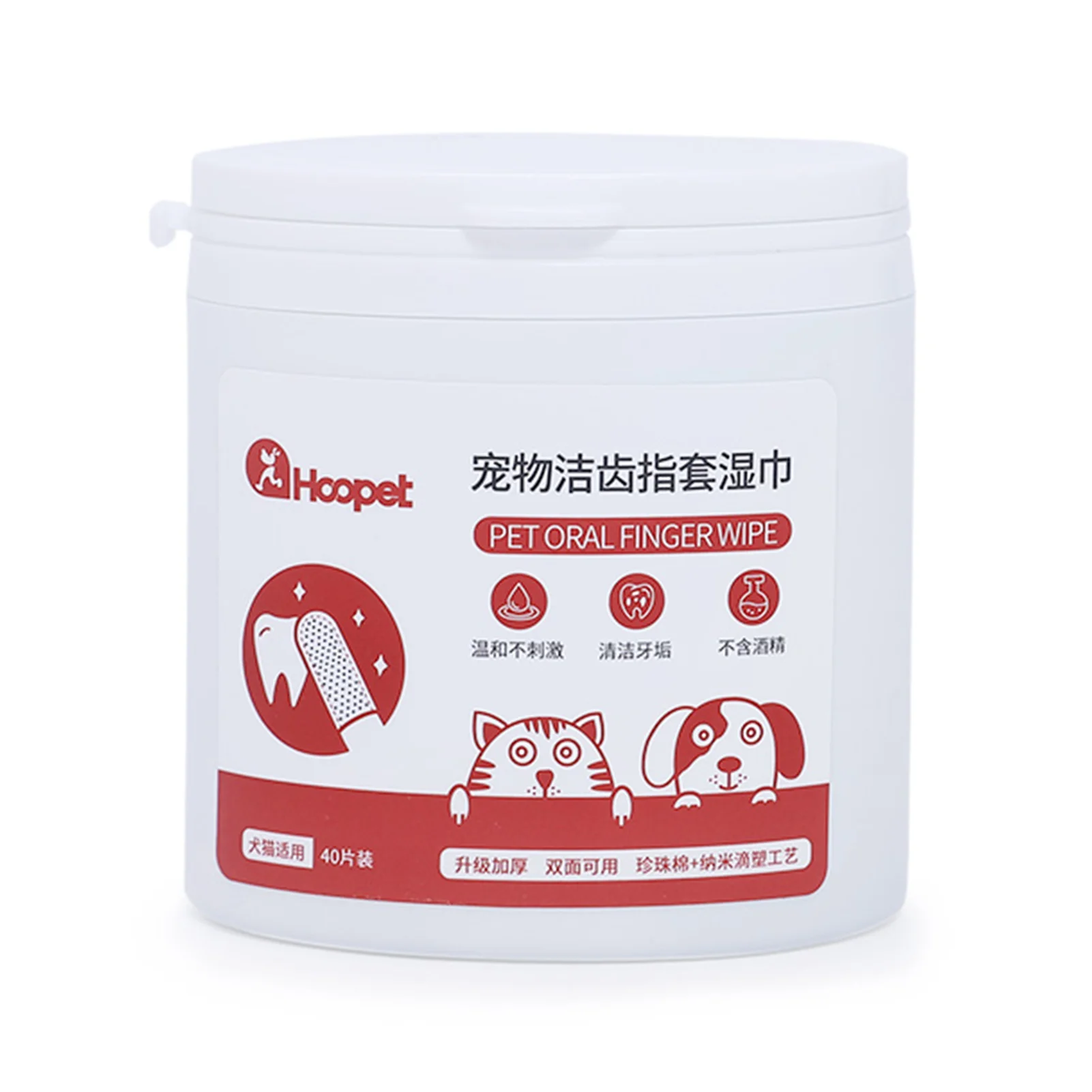 

40 шт., двухсторонние салфетки для чистки зубов у собак