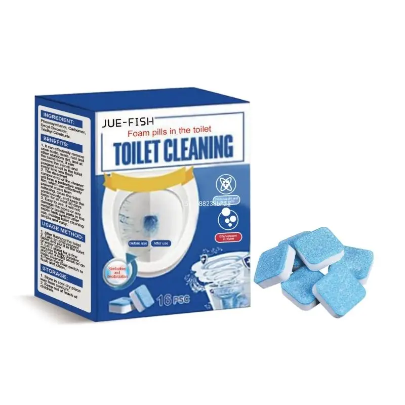 

16pcs Automatic Toilet Bowl Cleaner Effervescent Tablets for Toilet Fast Remover Dropship