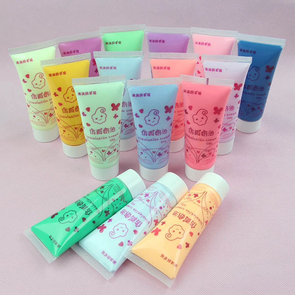 

New Style Colorful 50ml Simulation Ice Cream Gel Phone Case Cakes Cake Cream Glue Nail Soft Clay Decoration