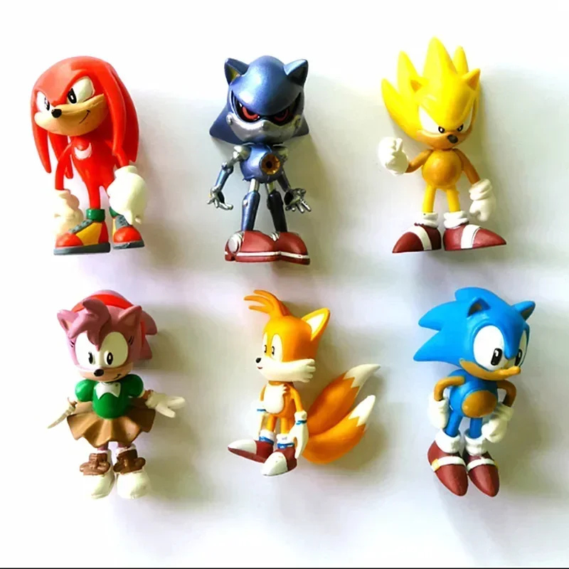 Фото Детские подвижные куклы Sonic Character Nacreus Tales из ПВХ, 6-7 см, персонаж Shadow Tail, детский подарок, бесплатная доставка №3
