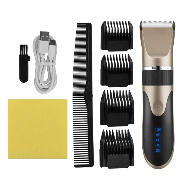 Ceramic Blade USB Wireless  Hair Clipper Low Noise Hair Trimmer Length Adjustable Fine Tuning Barber Hair Cutting enlarge