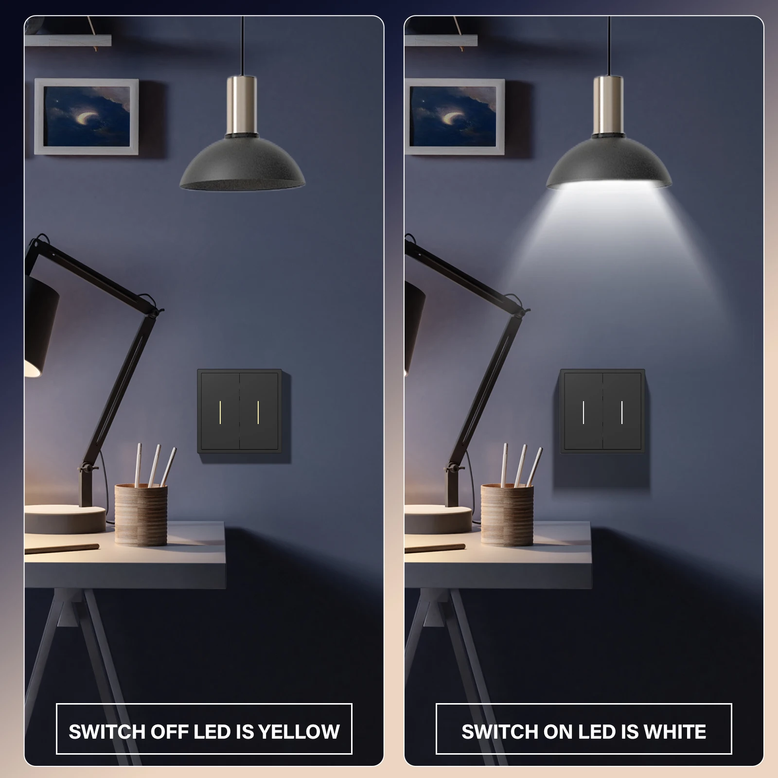 Фото Кнопочный переключатель BSEED Zigbee 1/2/3/4Gang 2Way Smart EU Socket Пластиковая панель Smart Click Switch Tuya Smart Life Alexa Голосовое управление №4