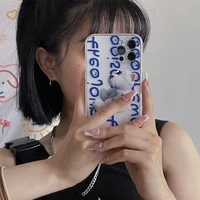 korea cute alphabet doll bear phone case for iphone 13 11 12 pro max 12 mini x xr xs max 7 8 plus cartoon transparent soft cover