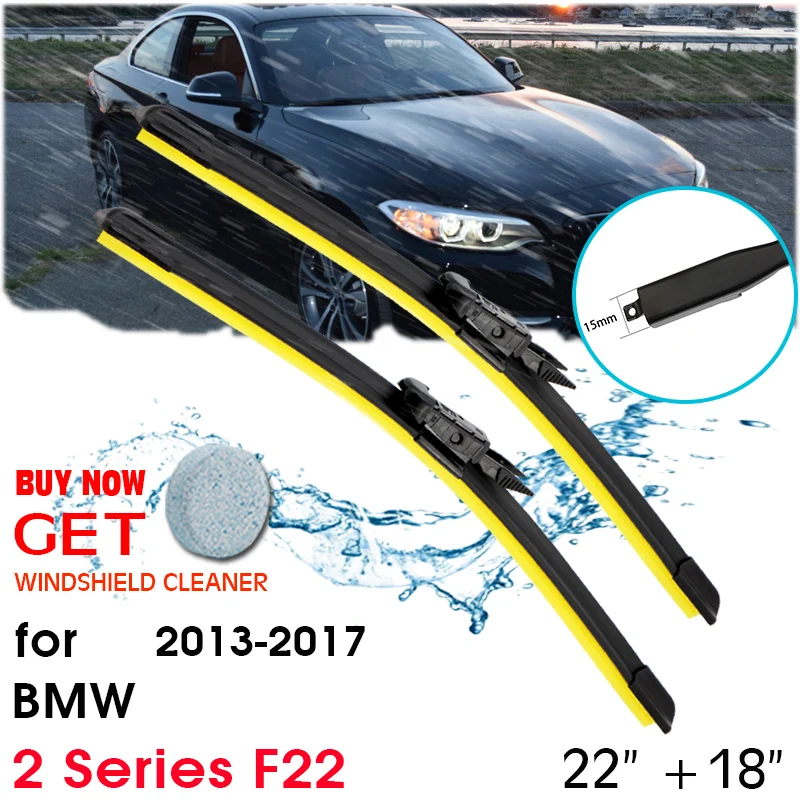 

Car Window Windshield Rubber Silicon Refill Wiper For BMW 2 Series F22 2013-2017 LHD / RHD 22"+18" Car Accessories