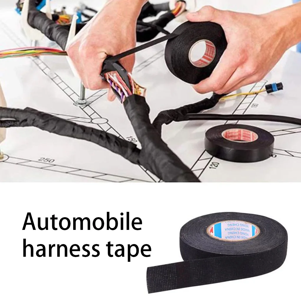 

6 Pieces Car Electrical Wiring Tape Harness Repair Non-woven Fabric Wrapping Portable Universal Vehicle Electrician