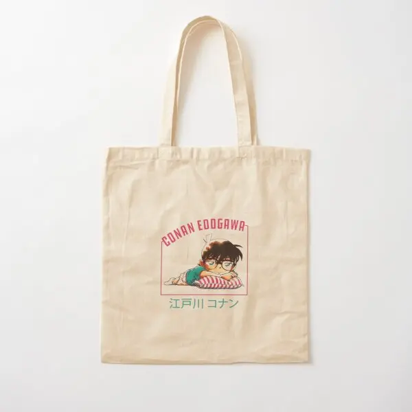 

Sleepy Edogawa Cotton Canvas Bag Reusable Ladies Fabric Unisex Travel Grocery Women Shoulder Bag Printed Fashion Tote Casual